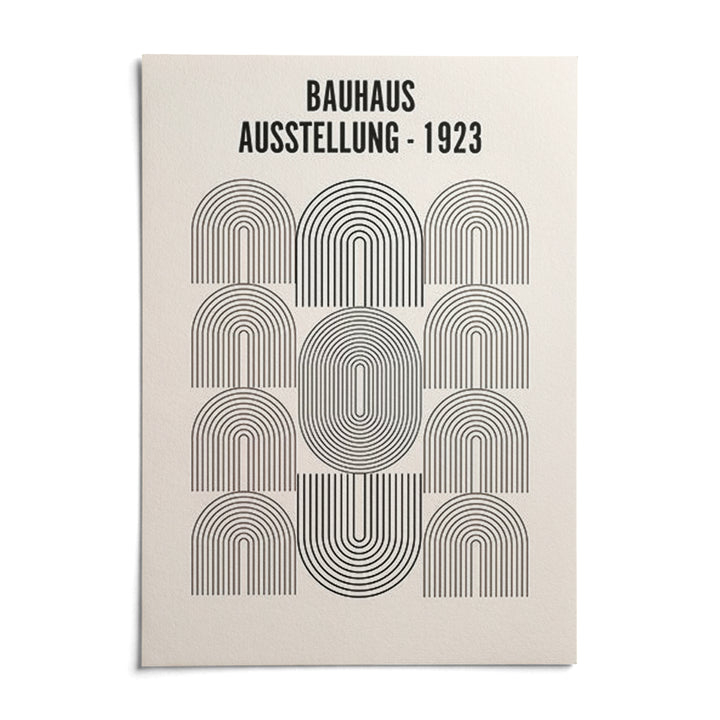 Bauhaus Minimalism Art, shown as an unframed paper print on a plain white background