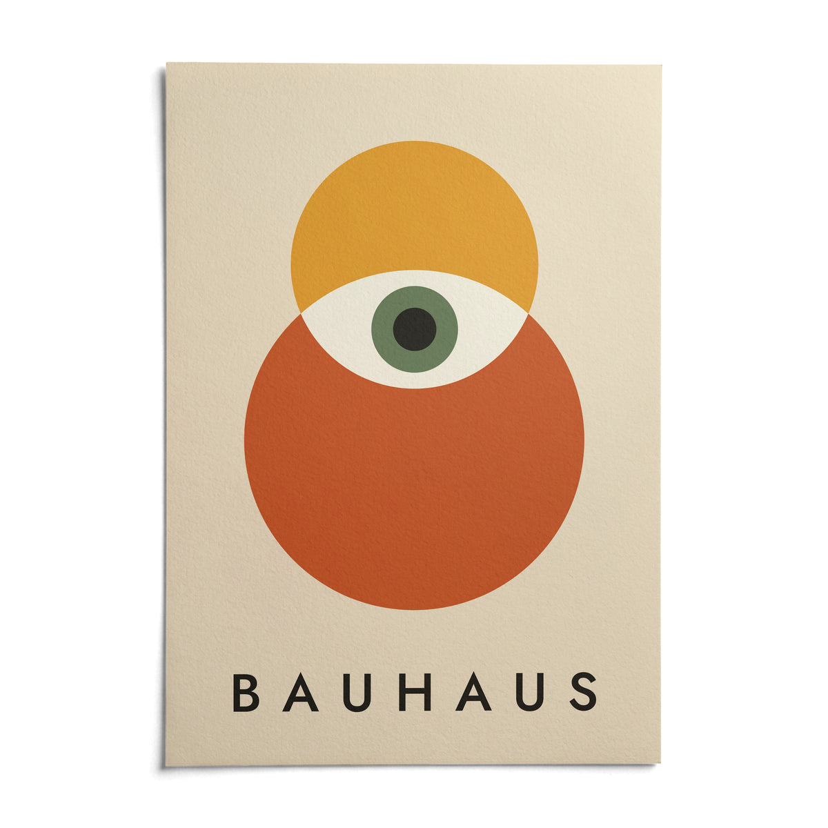 Bauhaus Poster Art, shown as an unframed paper print on a plain white background