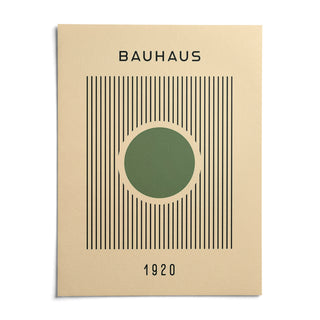 Bauhaus Poster, shown as an unframed paper print on a plain white background
