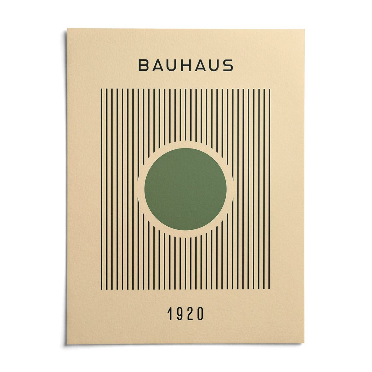 Bauhaus Poster, shown as an unframed paper print on a plain white background