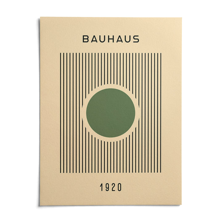 Bauhaus Poster, shown as an unframed paper print on a plain white background