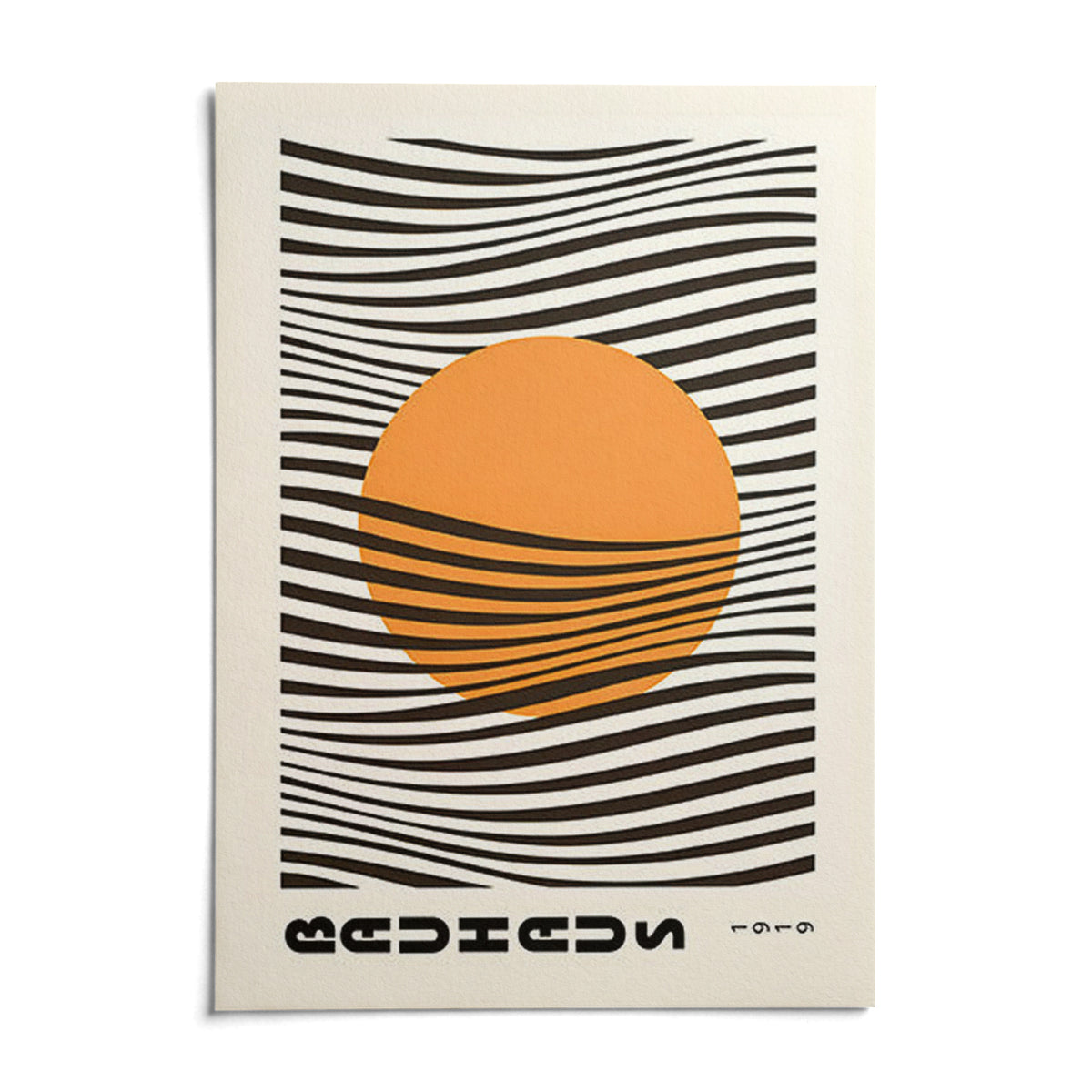Bauhaus Print, shown as an unframed paper print on a plain white background