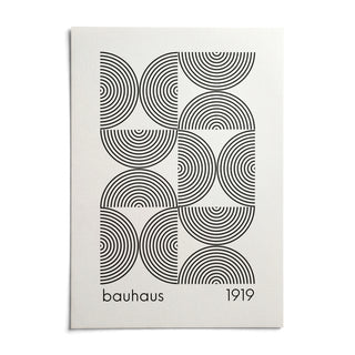 Bauhaus Wall Art, shown as an unframed paper print on a plain white background