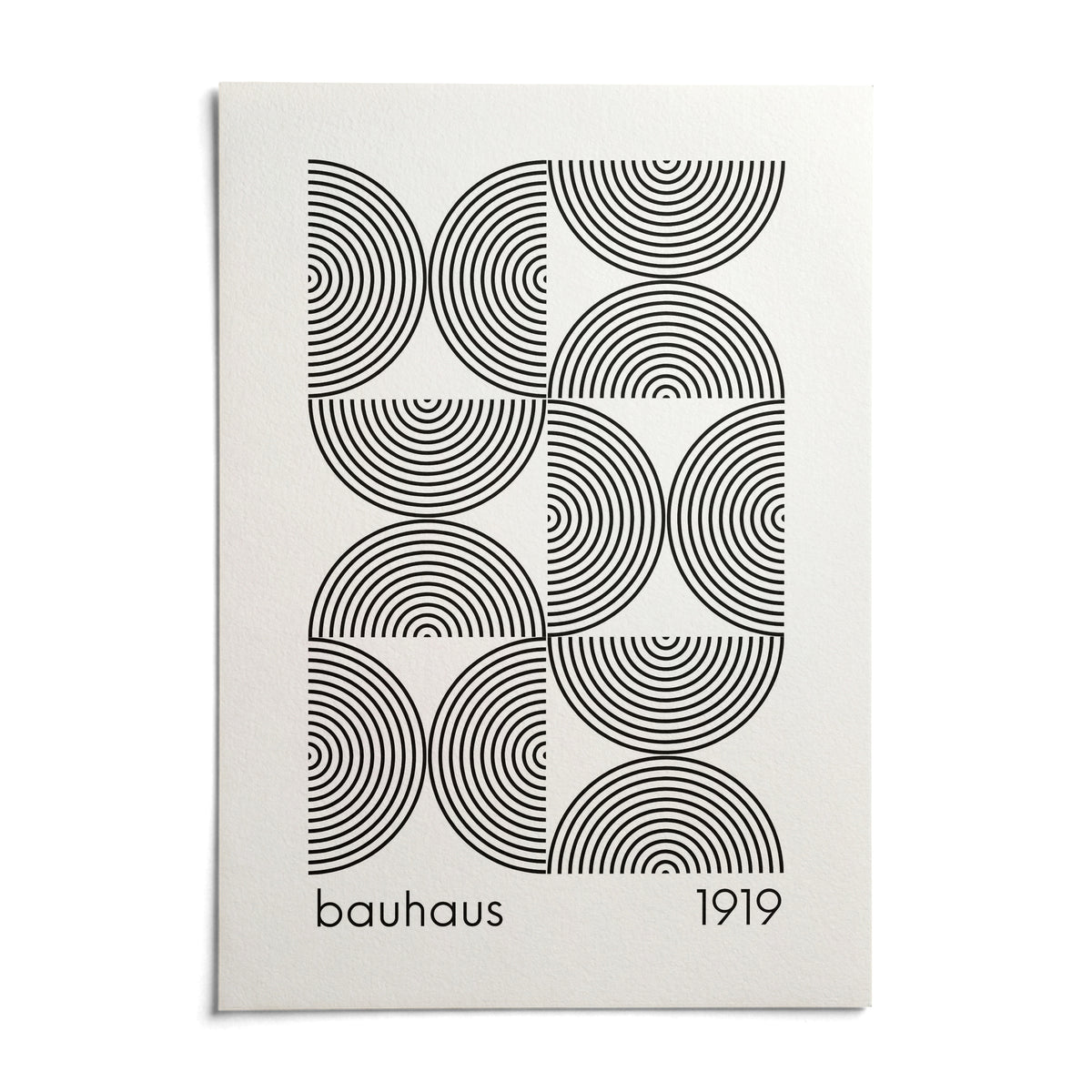 Bauhaus Wall Art, shown as an unframed paper print on a plain white background