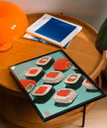 Kitchen wall driven by Sushi Art Print with Red, Green, Blue