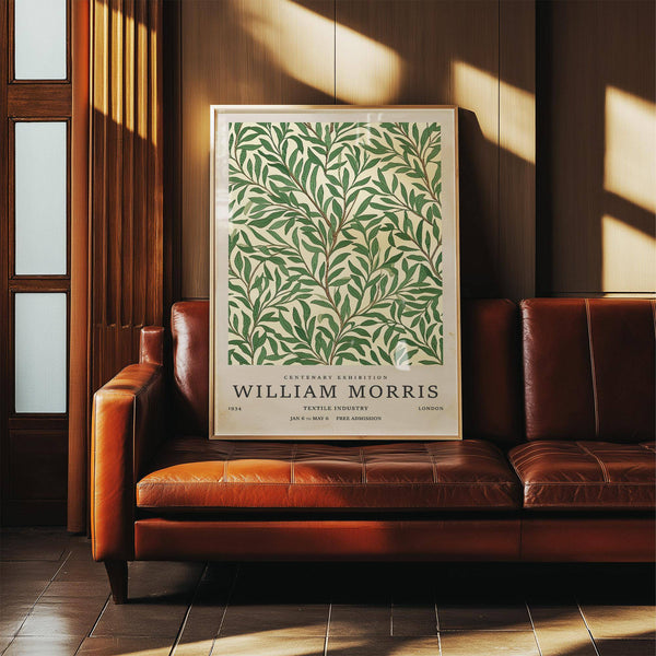 Subtle green willow classic art posters for hallway decor