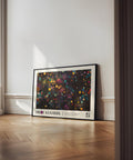 Polka dot art poster for bedroom or creative spaces.