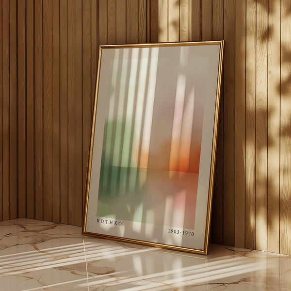 Minimalist peaceful wall art with soft painterly texture.