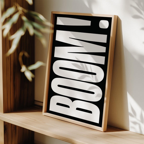 Abstract modern typography wall art with a graphic design focus