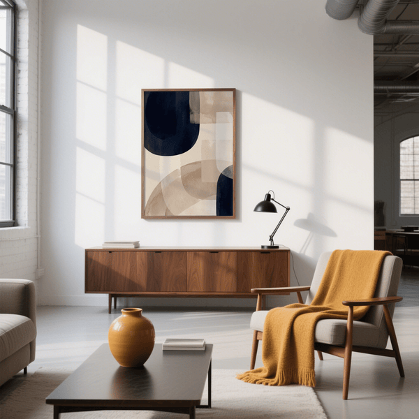 Minimalist Shapes Minimalist Print art print with White highlights for modern space