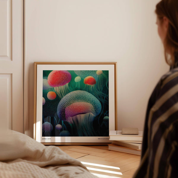 Kusama-inspired jellyfish ocean prints perfect for stylish interior decor