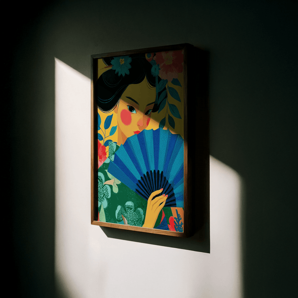 Modern Geisha Pop Art Multicolored, perfect for hallway, decorative art print