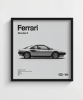 Ferrari Mondial 8 Poster, subtle Gray shades for den poster