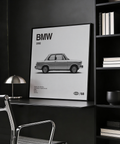 BMW Car Print poster, Gray tones, ideal for office wall art