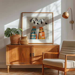 Contemporary greyhound wall art dog design adding fun to living spaces