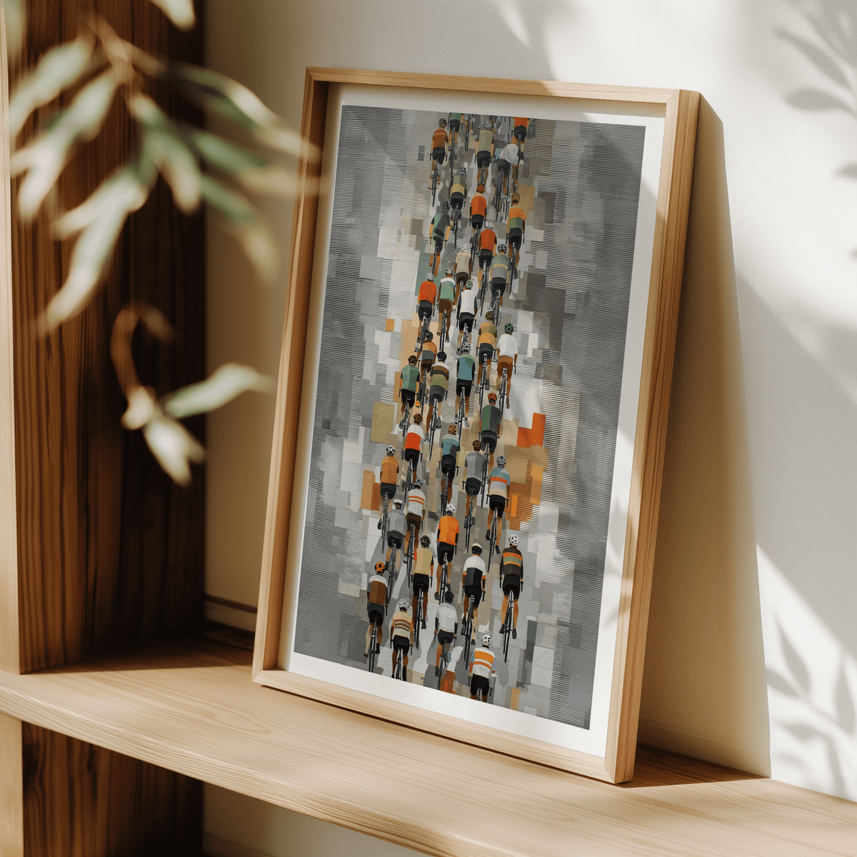 Packaging view of rolled Bicycle Racing Poster ready for shipping
