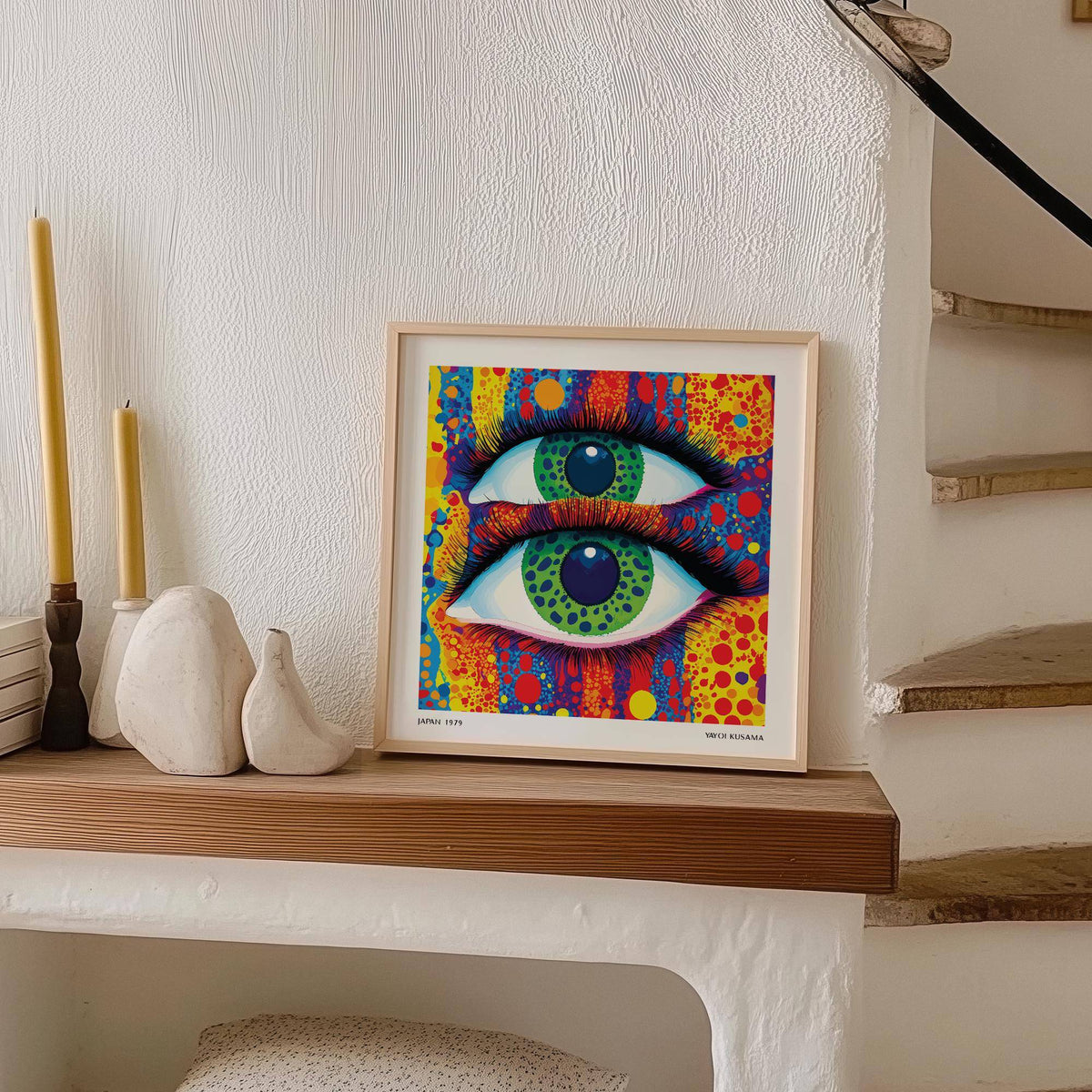 Bold and imaginative colorful pop art for creative studio walls