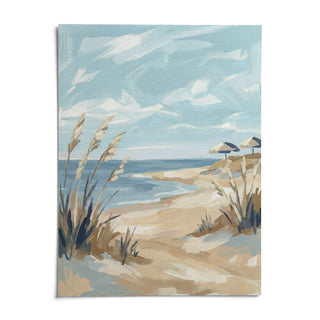 Beach Landscape Art Print, shown as an unframed paper print on a plain white background