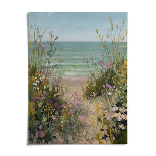 Beach Path Print, shown as an unframed paper print on a plain white background