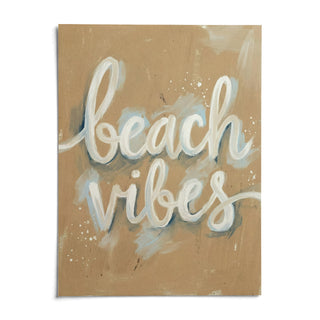 Beach Vibes Wall Art, shown as an unframed paper print on a plain white background
