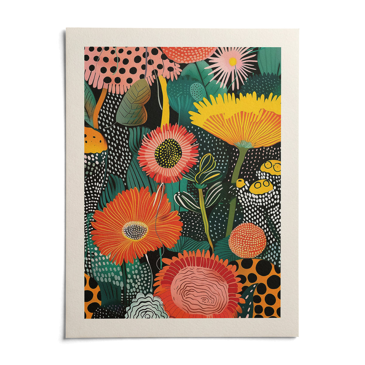 Beautiful Flower Art, shown as an unframed paper print on a plain white background