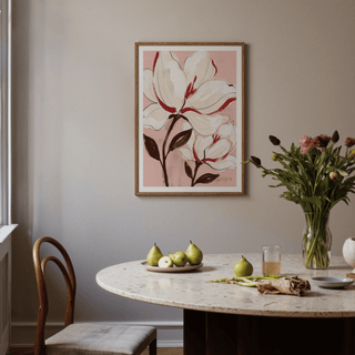 Edge crop highlighting subtle printed border around botanical poster