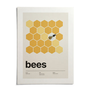 Bee Print, shown as an unframed paper print on a plain white background