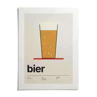 Beer Poster, shown as an unframed paper print on a plain white background