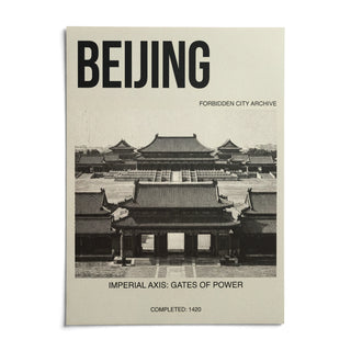 Beijing Architecture Art Print, shown as an unframed paper print on a plain white background