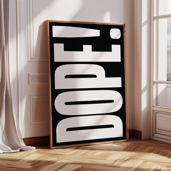 High-contrast bold font poster for stylish wall art