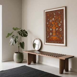 Detailed Tree of Life Art poster with ornate branches and blossoms