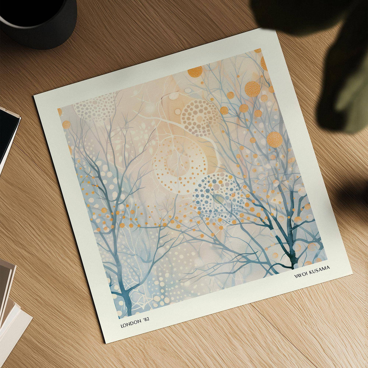 framed minimalist poster art for Japandi interiors