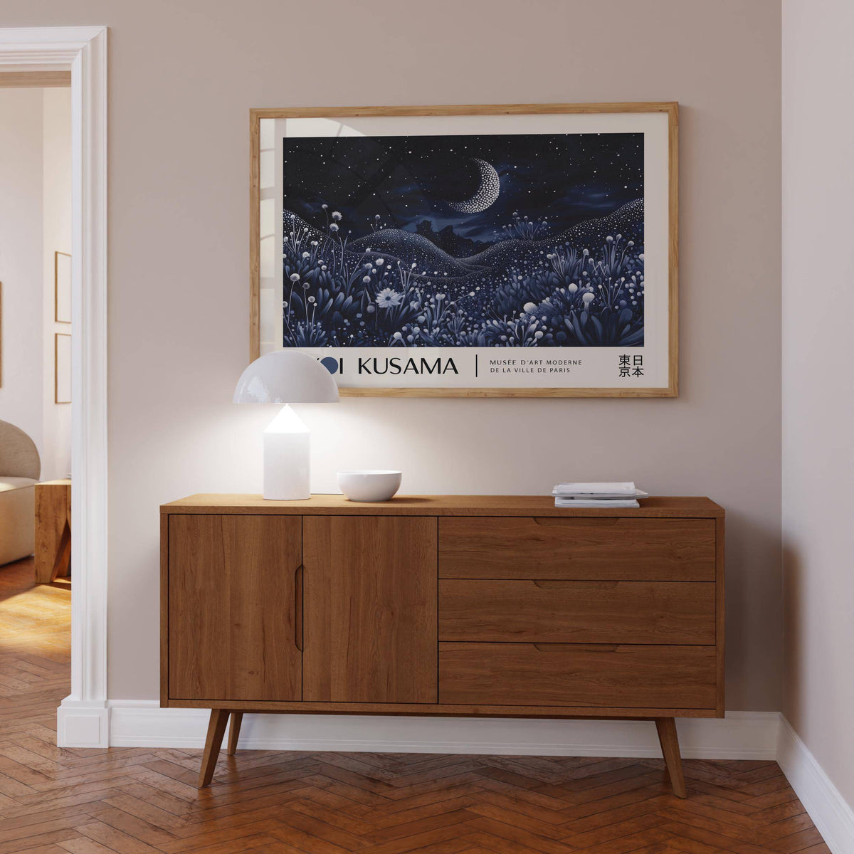 High-quality night-art inspired by cosmic and floral themes