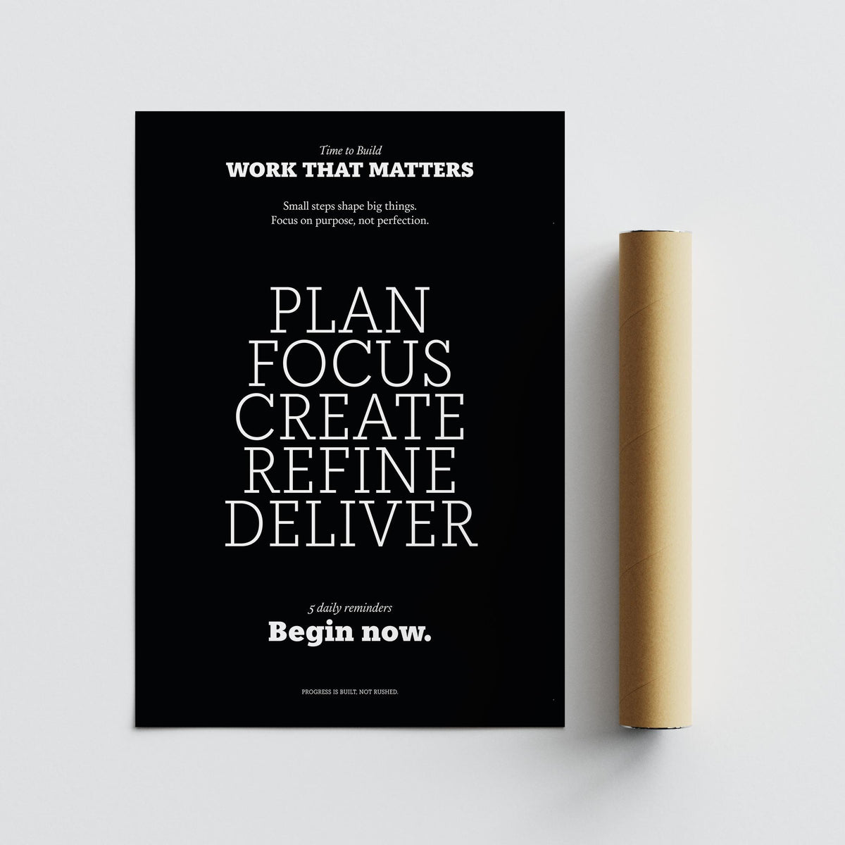 Elegant inspiring wall decor perfect for a modern workspace.