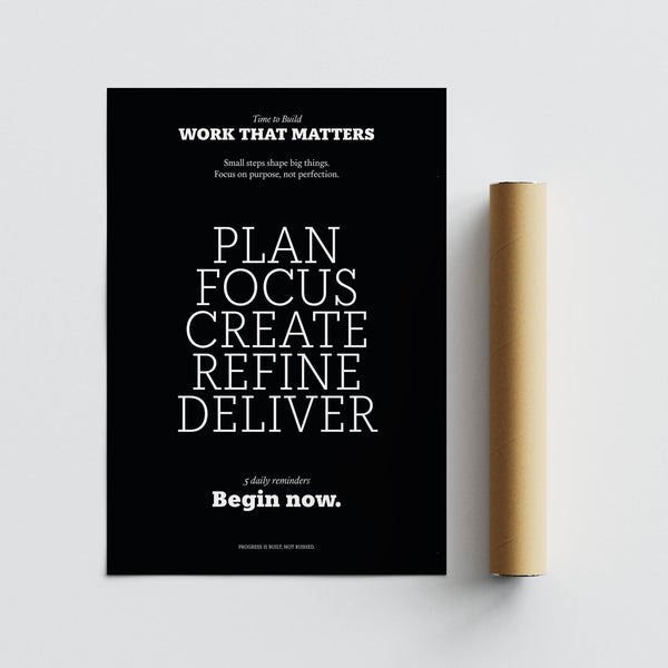 Elegant inspiring wall decor perfect for a modern workspace.