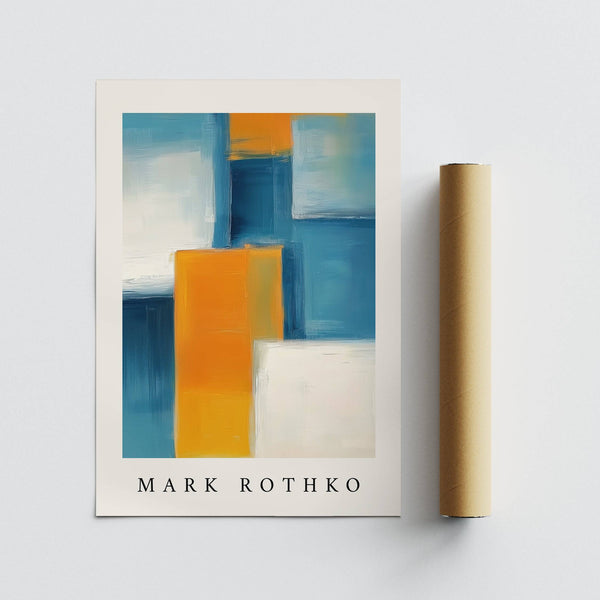 high-quality blue and yellow wall art with minimalist design