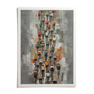 Bicycle Racing Poster, shown as an unframed paper print on a plain white background