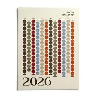 Big Calendar for Wall, shown as an unframed paper print on a plain white background