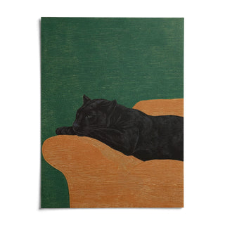 Big Cat Art Print, shown as an unframed paper print on a plain white background