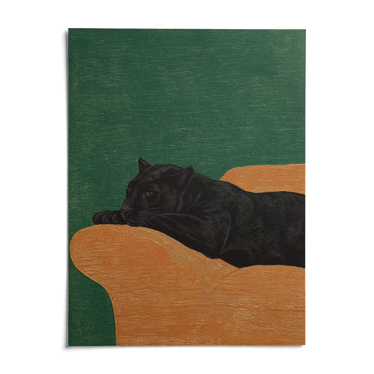Big Cat Art Print, shown as an unframed paper print on a plain white background