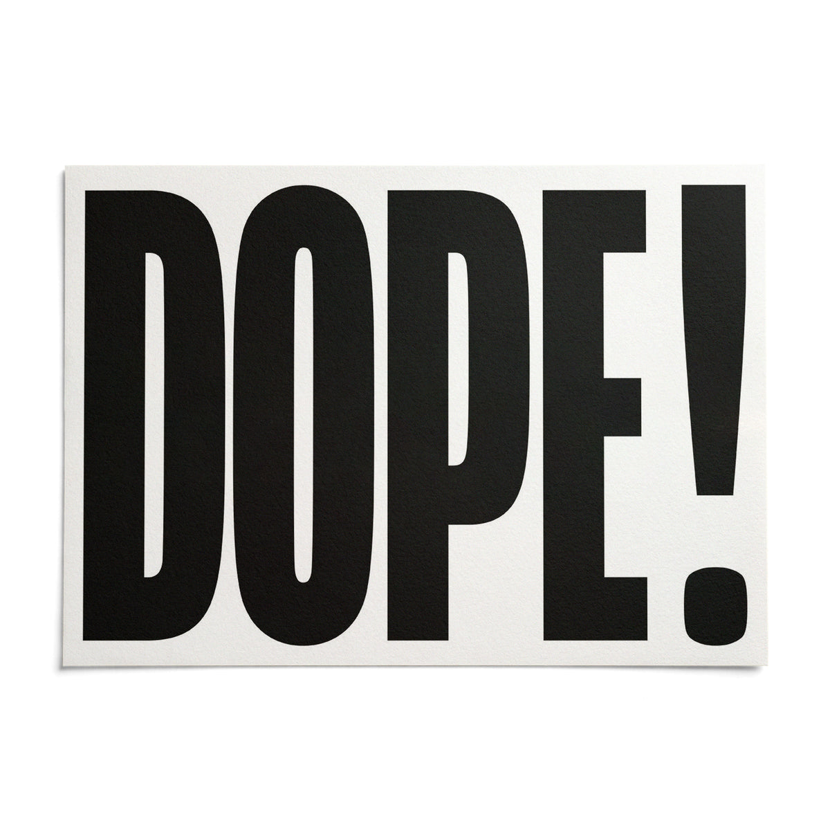 Big Text Poster, shown as an unframed paper print on a plain white background