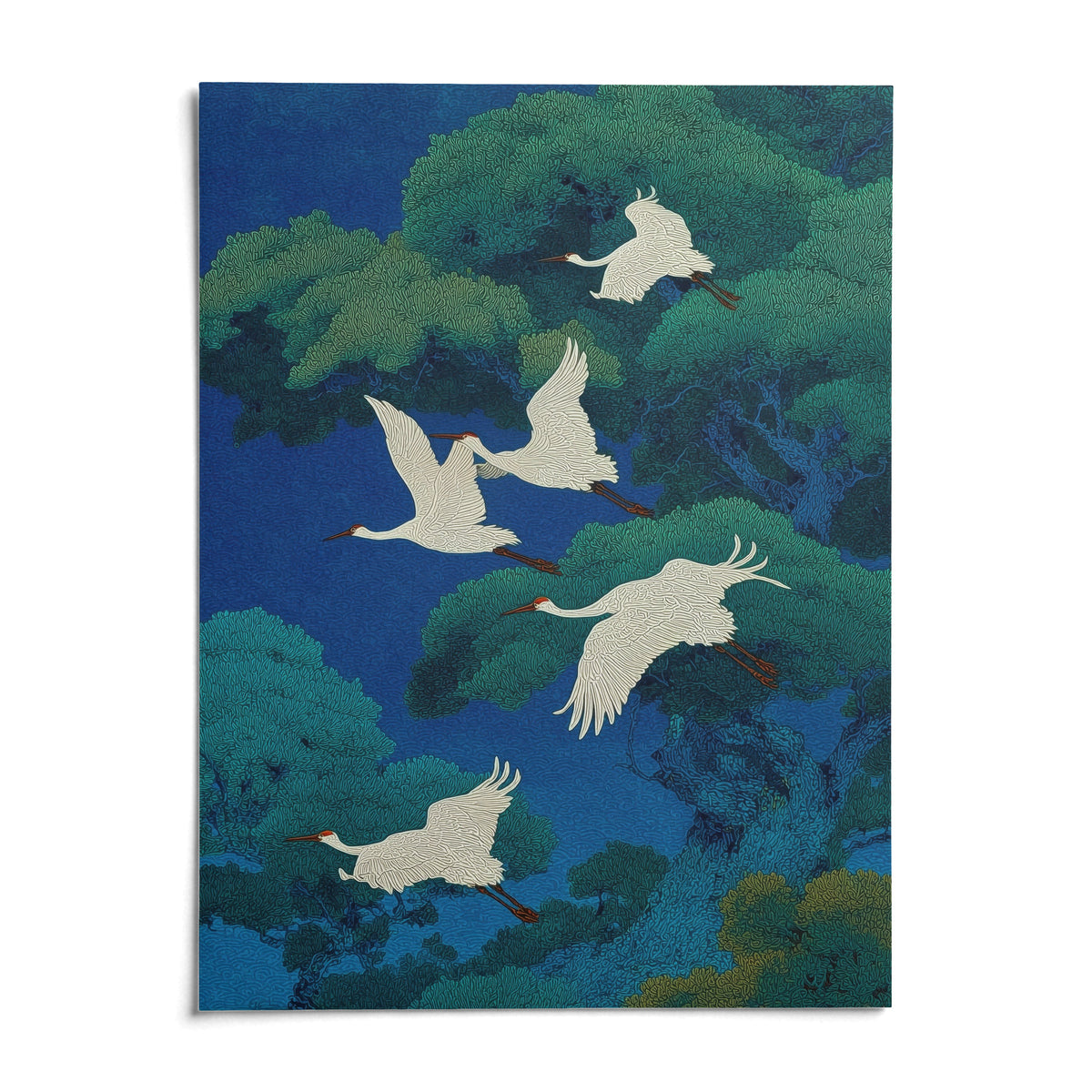 Bird Art Print, shown as an unframed paper print on a plain white background