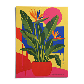 Bird of Paradise Print, shown as an unframed paper print on a plain white background