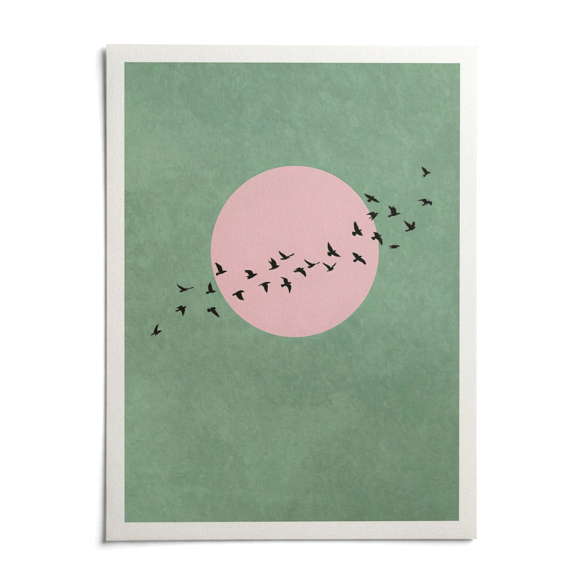 Birds Art Print, shown as an unframed paper print on a plain white background