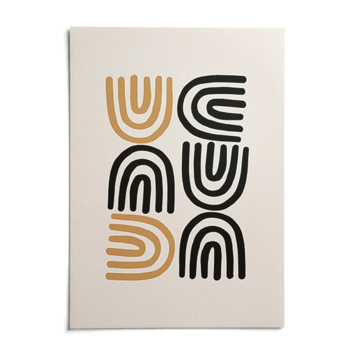 Black and Gold Pictures, shown as an unframed paper print on a plain white background