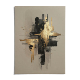 Black And Gold Poster, shown as an unframed paper print on a plain white background