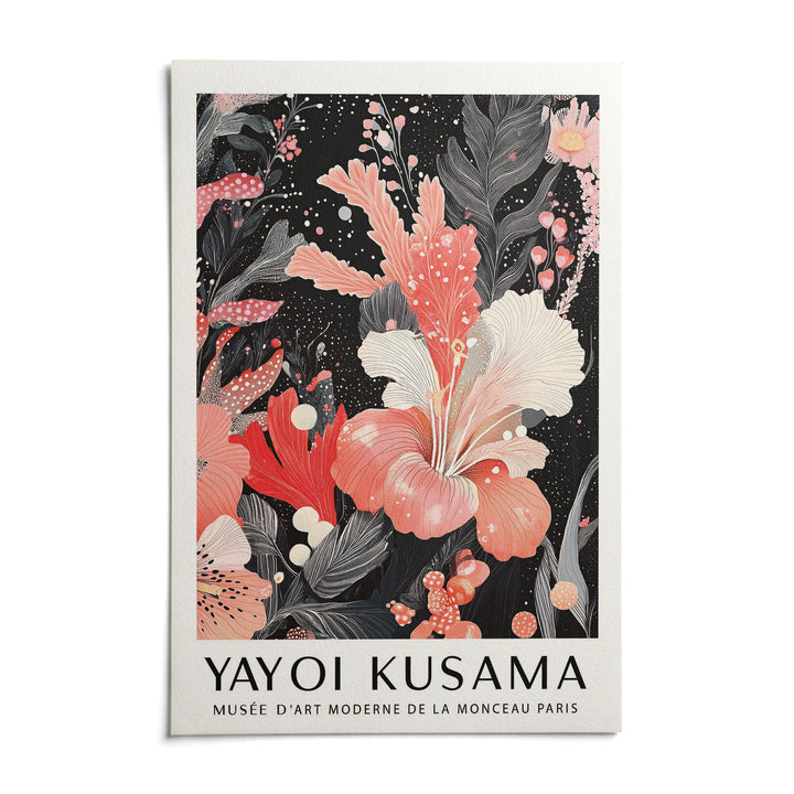 Black and Pink Wall Art, shown as an unframed paper print on a plain white background