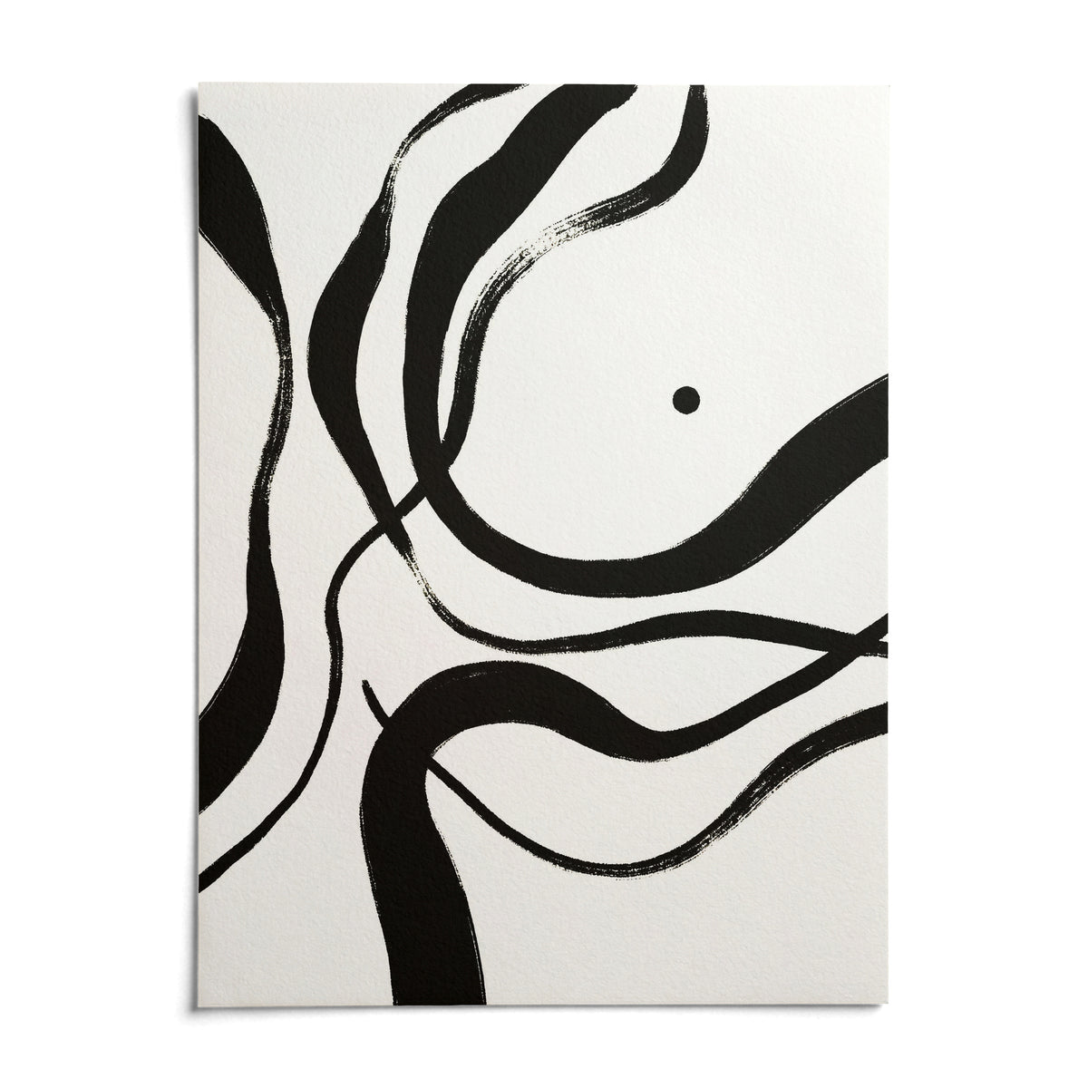 Black And White Art, shown as an unframed paper print on a plain white background