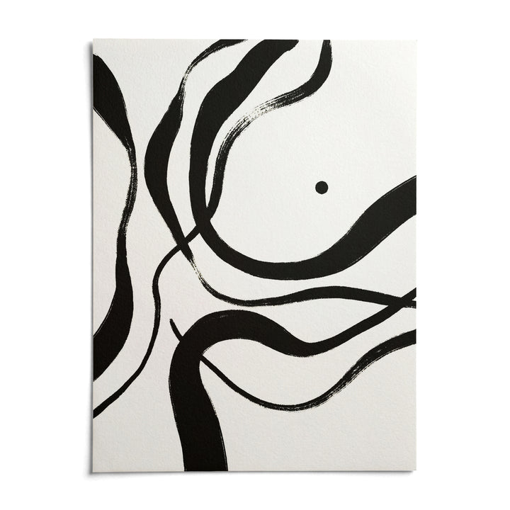 Black And White Art, shown as an unframed paper print on a plain white background