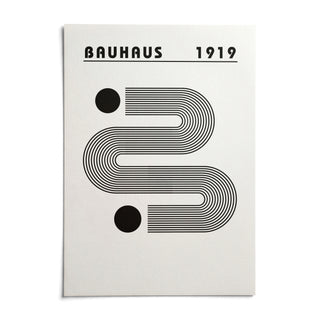 Black and White Minimalist Art, shown as an unframed paper print on a plain white background